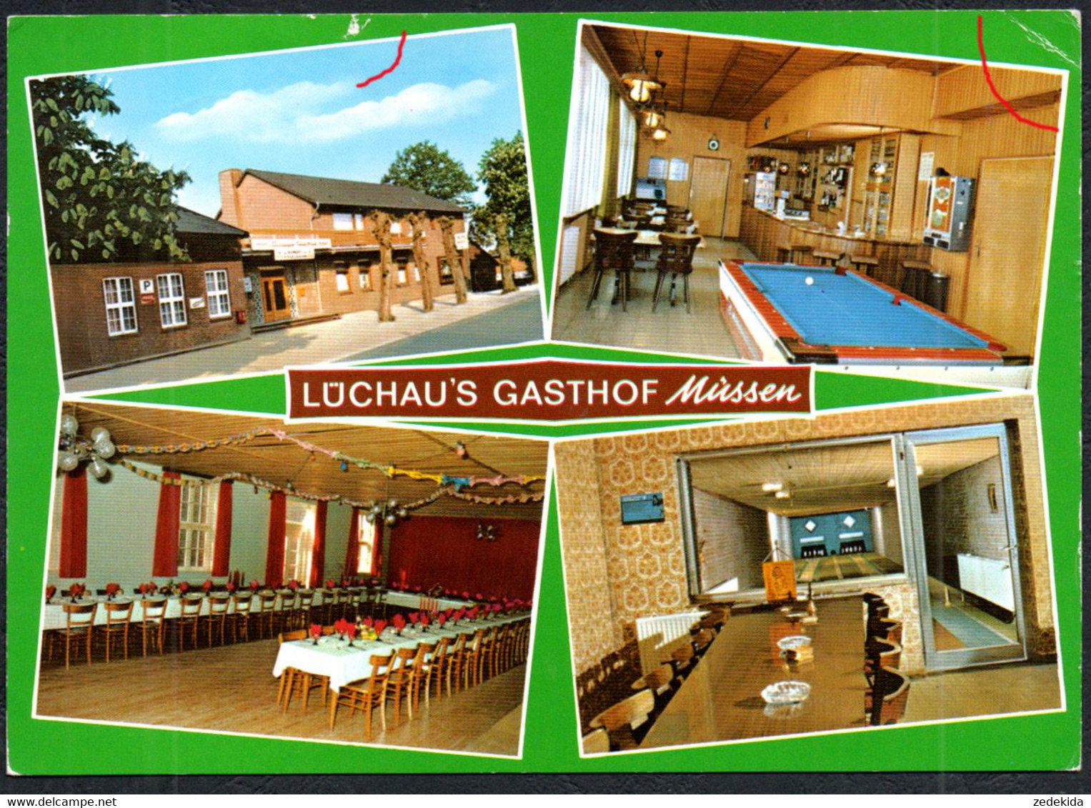 F6096 - Müssen - Gasthof Lüchau Innenansicht - Verlag Lotar Holz - Lauenburg
