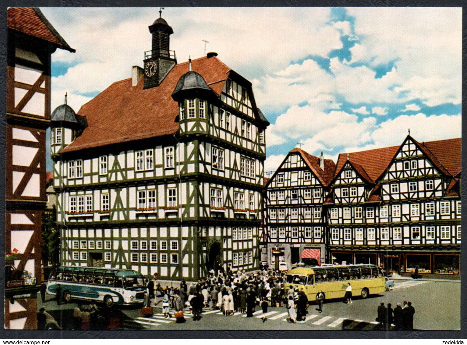 F6101 - TOP Melsungen - Bus Omnibus Rathaus Fachwerk Fachwerkhaus - Verlag Carl Eberth - Melsungen