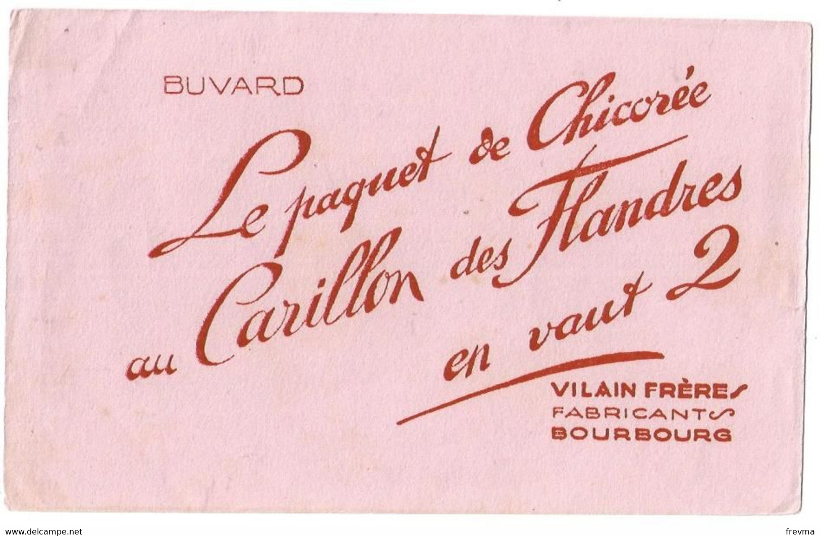 Buvard Le Paquet De Chicorée Au Carillon Des Flandres - Café & Thé