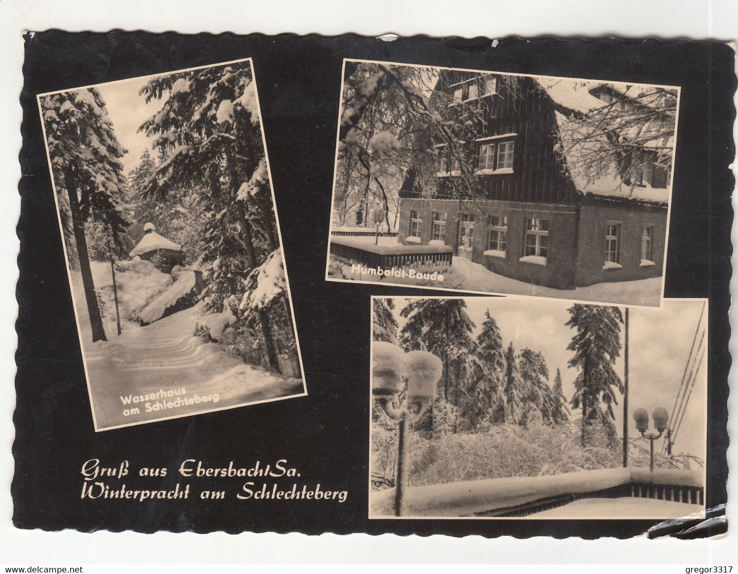 B3410) EBERSBACH / Sa. - Winterpracht Am SCHLECHTEBERG - Humboldt Baude Wasserhaus 1965 - Ebersbach (Loebau/Zittau)