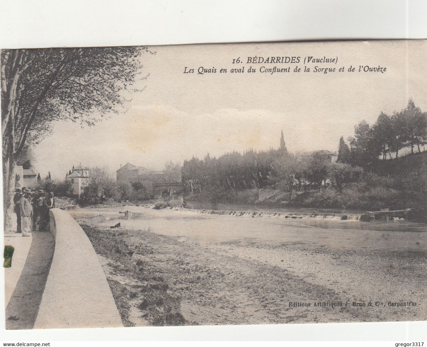 B3424) BEDARRIDES - Vaucluse - Les Quais En Aval Du Confluent De La Sorgue Et De L` Ouveze OLD ! 1918 - Bedarrides