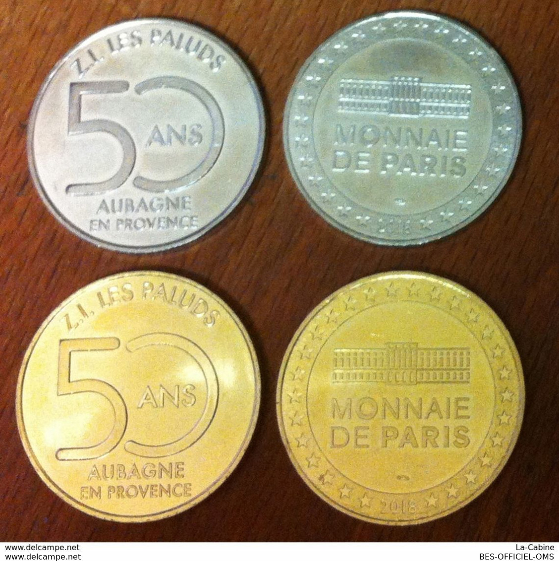 13 AUBAGNE Z. I. LES PALUDS 50 ANS 2 MEDAILLES MDP 2018 MÉDAILLE MONNAIE DE PARIS JETON MEDALS COINS TOKENS - 2018