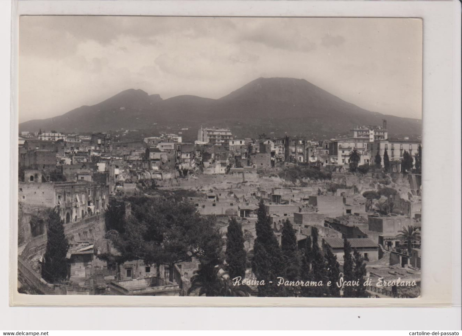 RESINA  NAPOLI  PANORAMA E SCAVI DI ERCOLANO  NO VG - Portici