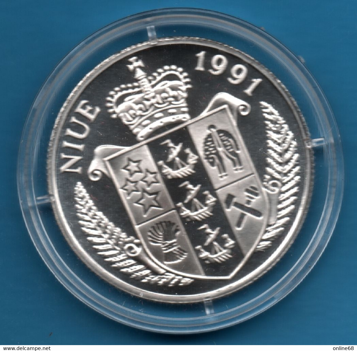 NIUE 5 DOLLARS 1991 KM# 58 FOOTBALL WORLD CUP USA '94 Argent 500‰ Silver - Niue