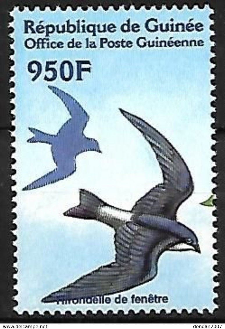 Guinea (Guinée) - MNH ** 2002 :  Common House Martin -   Delichon Urbicum - Rondini