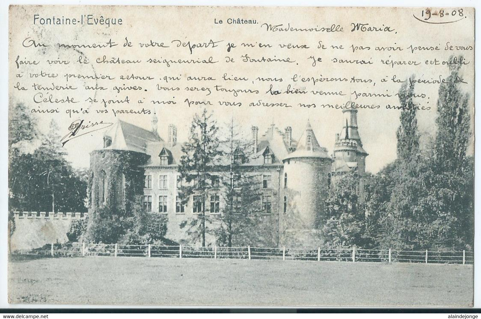 Fontaine-l'Evêque - Le Château - 1908 - Fontaine-l'Evêque