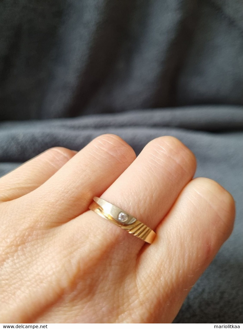 Gold Ring With Cubic Zirconia - Rings