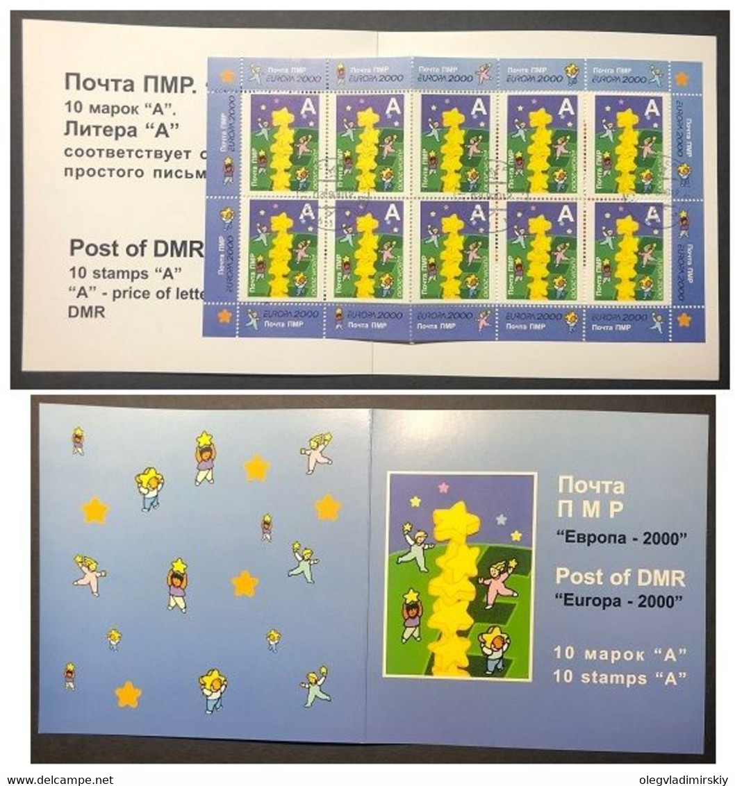 Russian Occupation Of Moldova 2000 Transnistria Europa 2000 Joint-issue Booklet With 10 Cancelled Stamps - Gebraucht