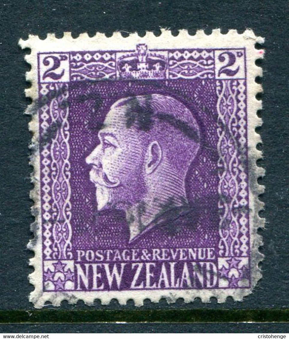New Zealand 1915-30 KGV - Recess - P.14 X 13½ - 2d Bright Violet Used (SG 417) - Usati