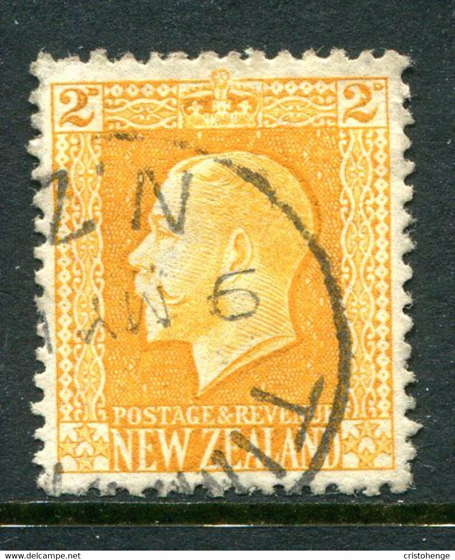 New Zealand 1915-30 KGV - Recess - P.14 X 14½ - 2d Yellow Used (SG 418a) - Gebraucht