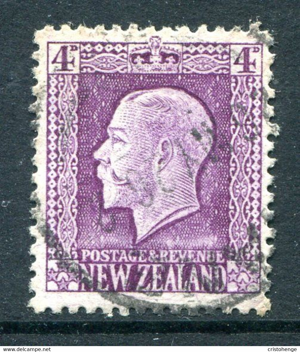 New Zealand 1915-30 KGV - Recess - P.14 X 13½ - 4d Bright Violet Used (SG 422) - Used Stamps