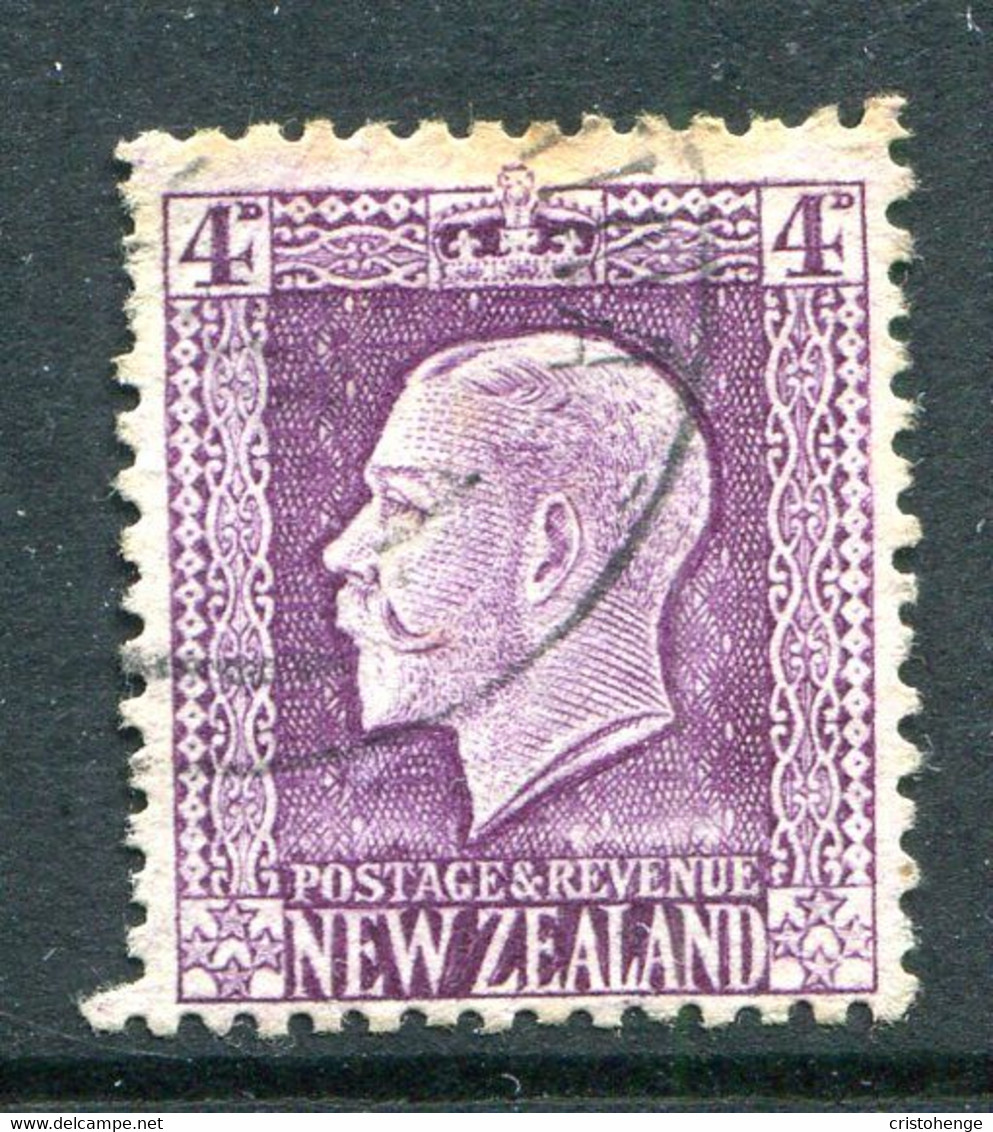 New Zealand 1915-30 KGV - Recess - P.14 X 13½ - 4d Bright Violet Used (SG 422) - Used Stamps