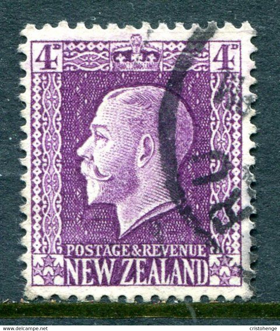 New Zealand 1915-30 KGV - Recess - P.14 X 14½ - 4d Bright Violet Used (SG 422e) - Used Stamps