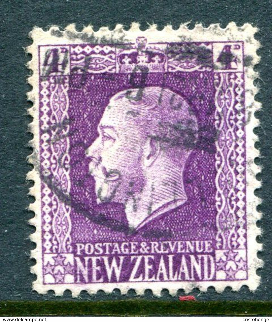 New Zealand 1915-30 KGV - Recess - P.14 X 14½ - 4d Bright Violet Used (SG 422e) - Usati