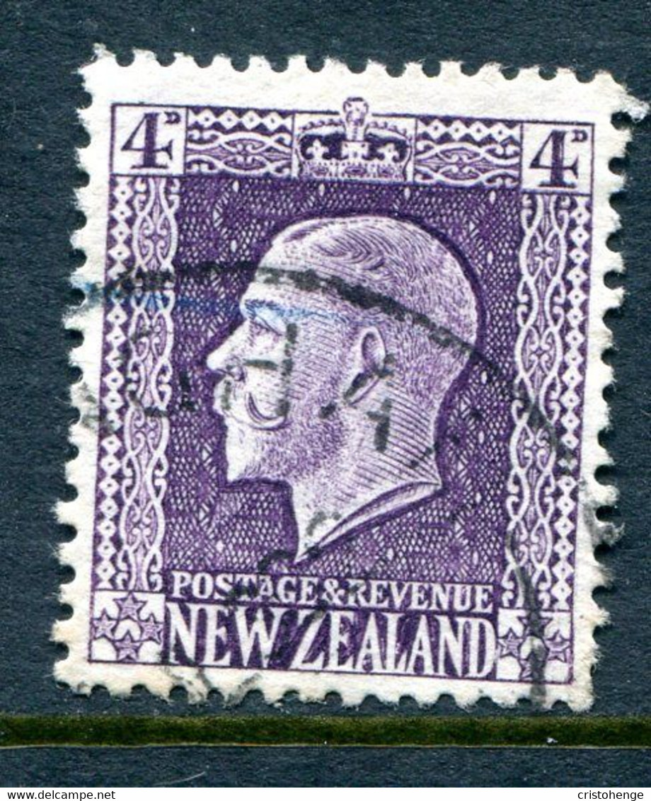 New Zealand 1915-30 KGV - Recess - P.14 X 13½ - 4d Deep Purple Used (SG 422g) - Usati