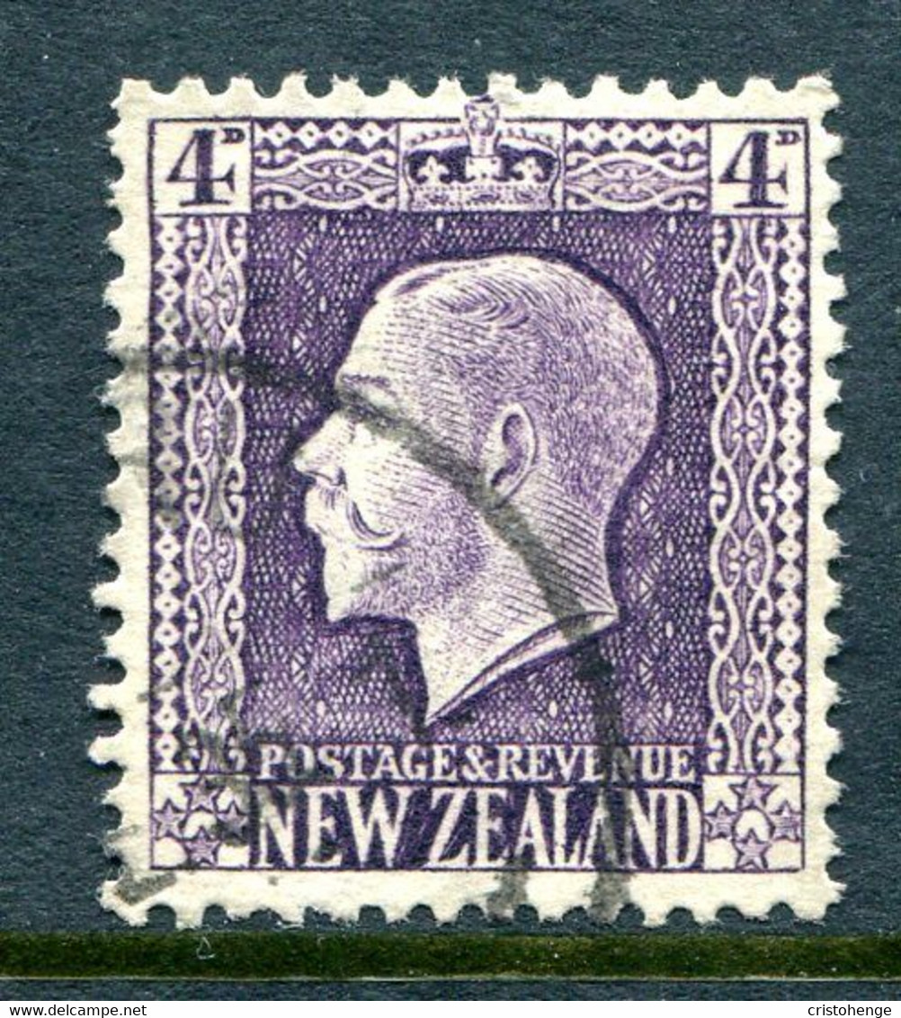 New Zealand 1915-30 KGV - Recess - P.14 X 14½ - 4d Deep Purple Used (SG 422h) - Gebruikt