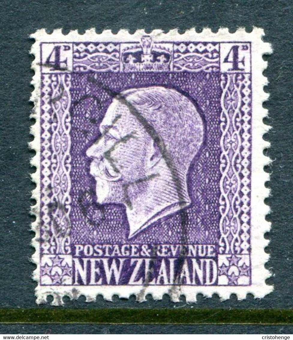 New Zealand 1915-30 KGV - Recess - P.14 X 14½ - 4d Deep Purple Used (SG 422h) - Usati