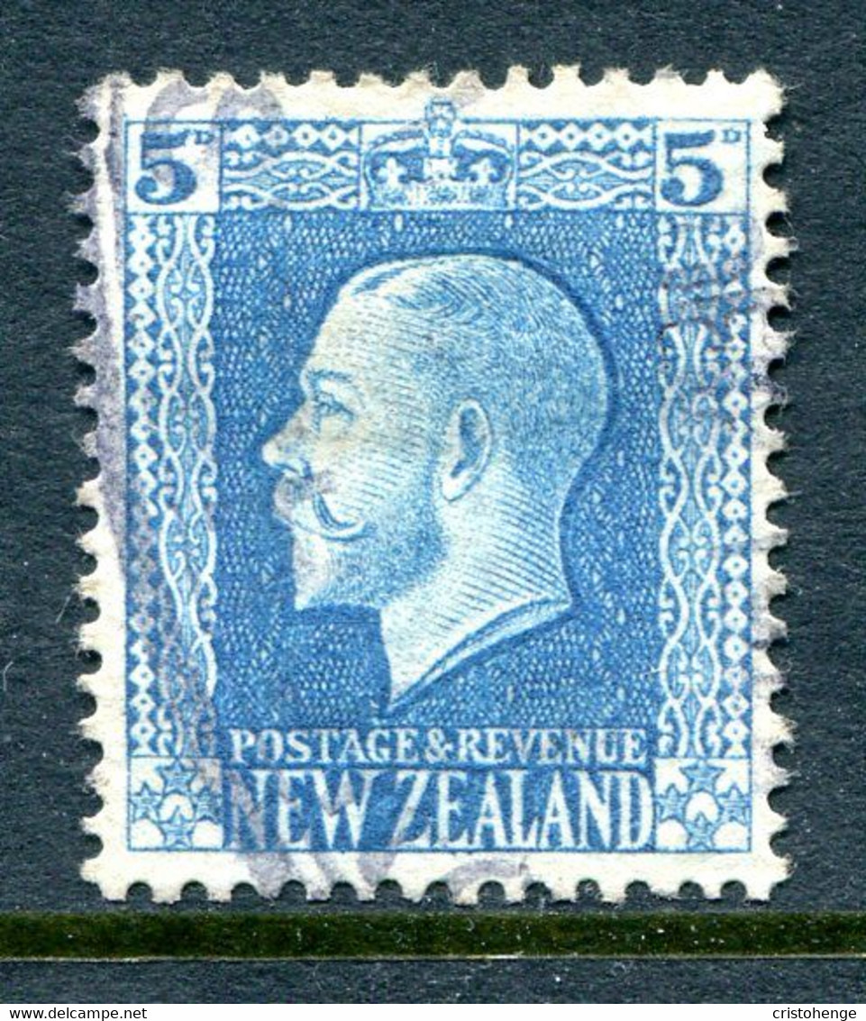 New Zealand 1915-30 KGV - Recess - P.14 X 14½ - 5d Light Blue Used (SG 424c) - Gebraucht