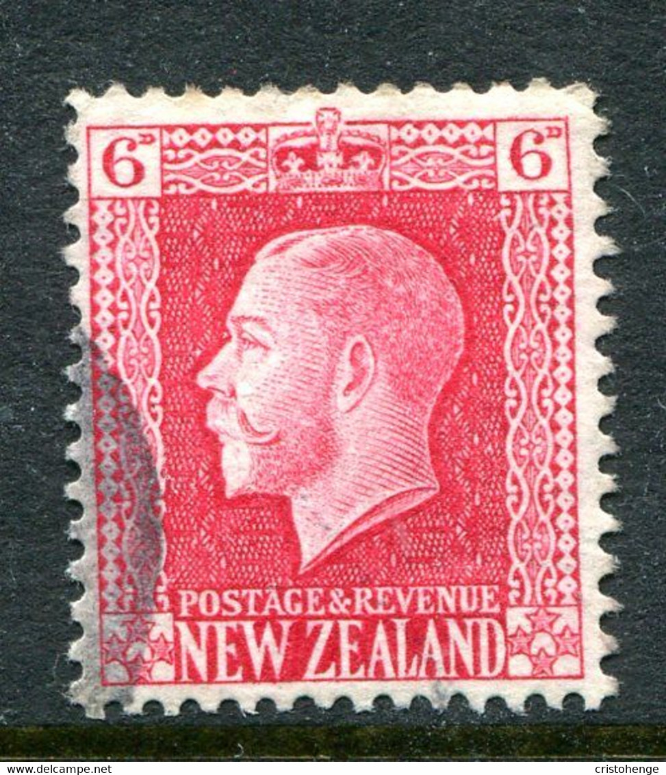 New Zealand 1915-30 KGV - Recess - P.14 X 13½ - 6d Carmine Used (SG 425) - Usados