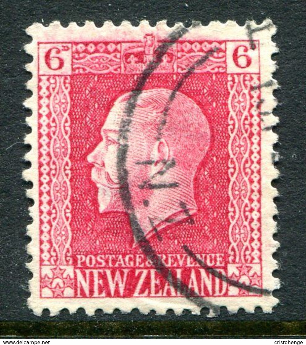 New Zealand 1915-30 KGV - Recess - P.14 X 13½ - 6d Carmine Used (SG 425) - Usati