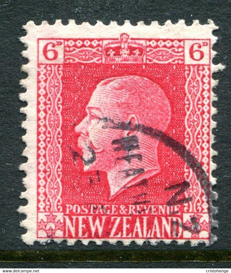 New Zealand 1915-30 KGV - Recess - P.14 X 13½ - 6d Carmine Used (SG 425) - Gebraucht