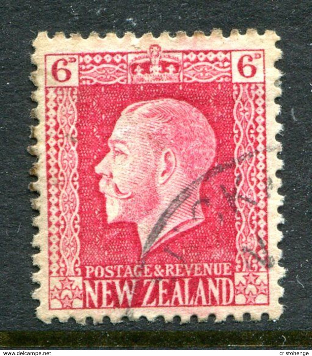 New Zealand 1915-30 KGV - Recess - P.14 X 13½ - 6d Carmine Used (SG 425) - Oblitérés