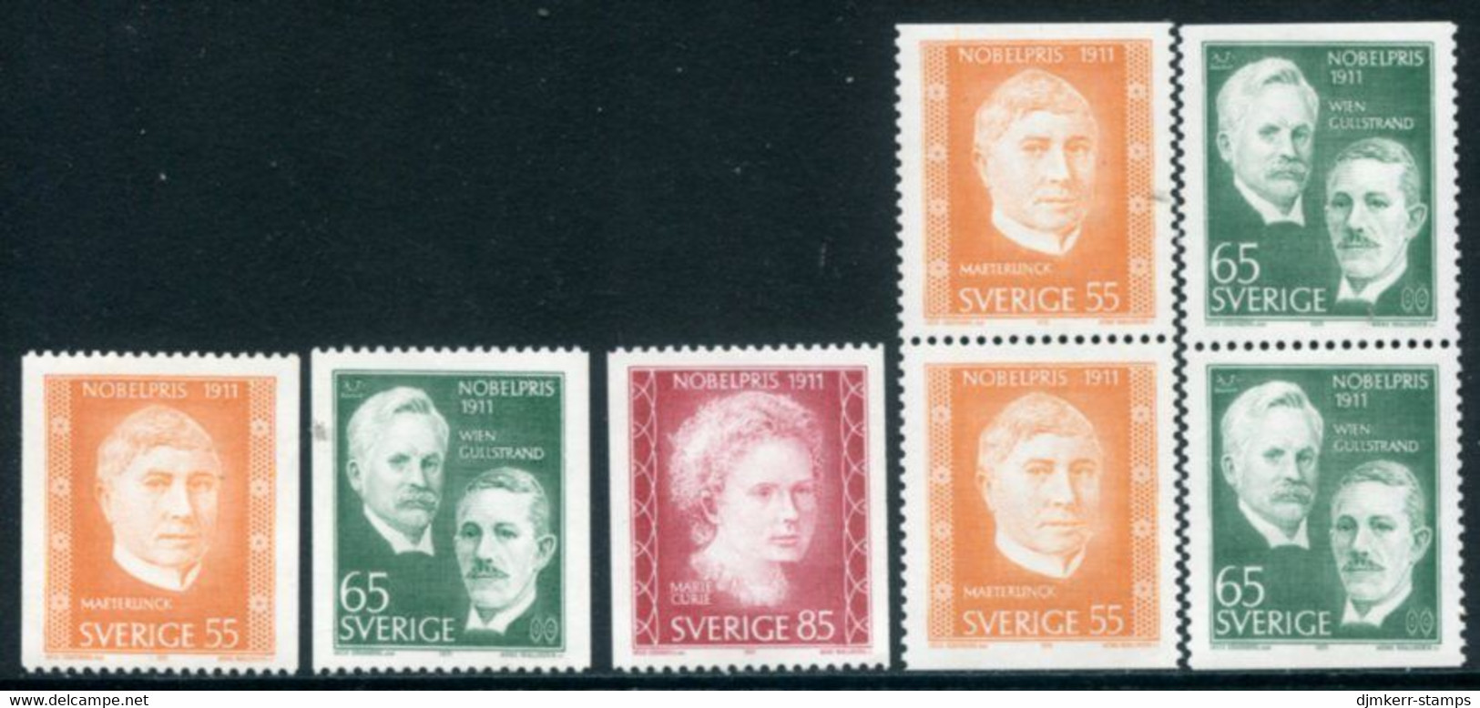 SWEDEN 1971 Nobel Laureates Of 1911 MNH / **.  Michel 734-36 - Unused Stamps