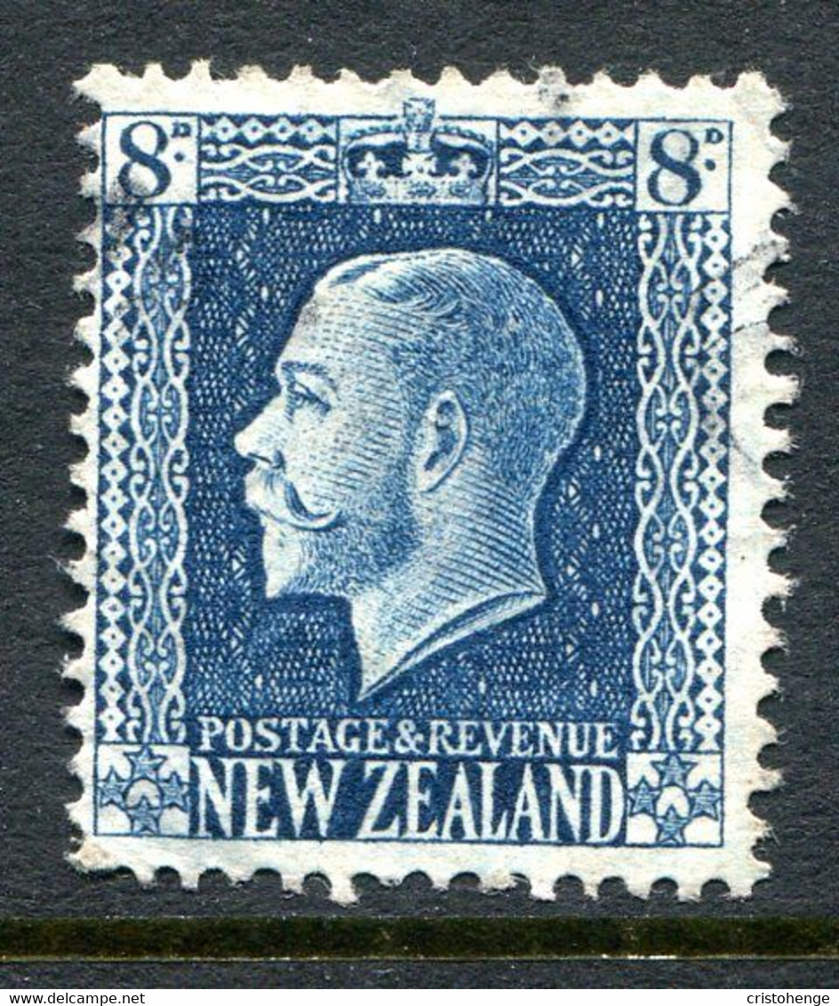 New Zealand 1915-30 KGV - Recess - P.14 X 14½ - 8d Indigo-blue Used (SG 427a) - Usados