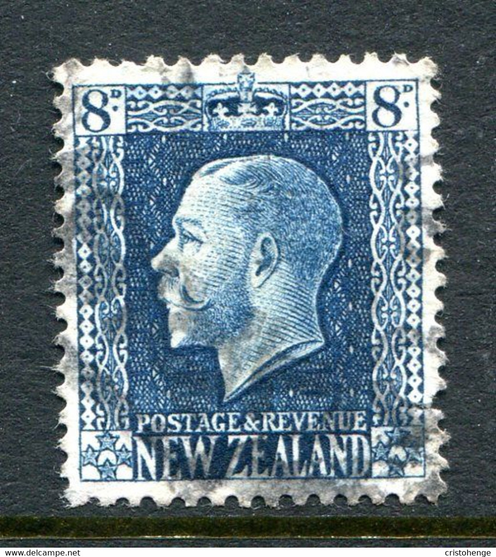 New Zealand 1915-30 KGV - Recess - P.14 X 14½ - 8d Indigo-blue Used (SG 427a) - Gebruikt