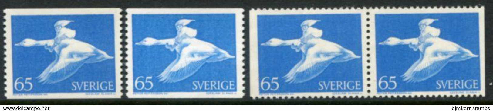 SWEDEN 1971 Nils Holgerson With Normal And Fluorescent Paper MNH / **.  Michel 733 - Nuovi