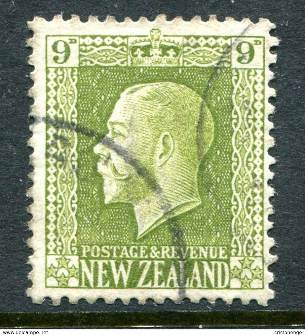 New Zealand 1915-30 KGV - Recess - P.14 X 14½ - 9d Sage-green Used (SG 429e) - Used Stamps