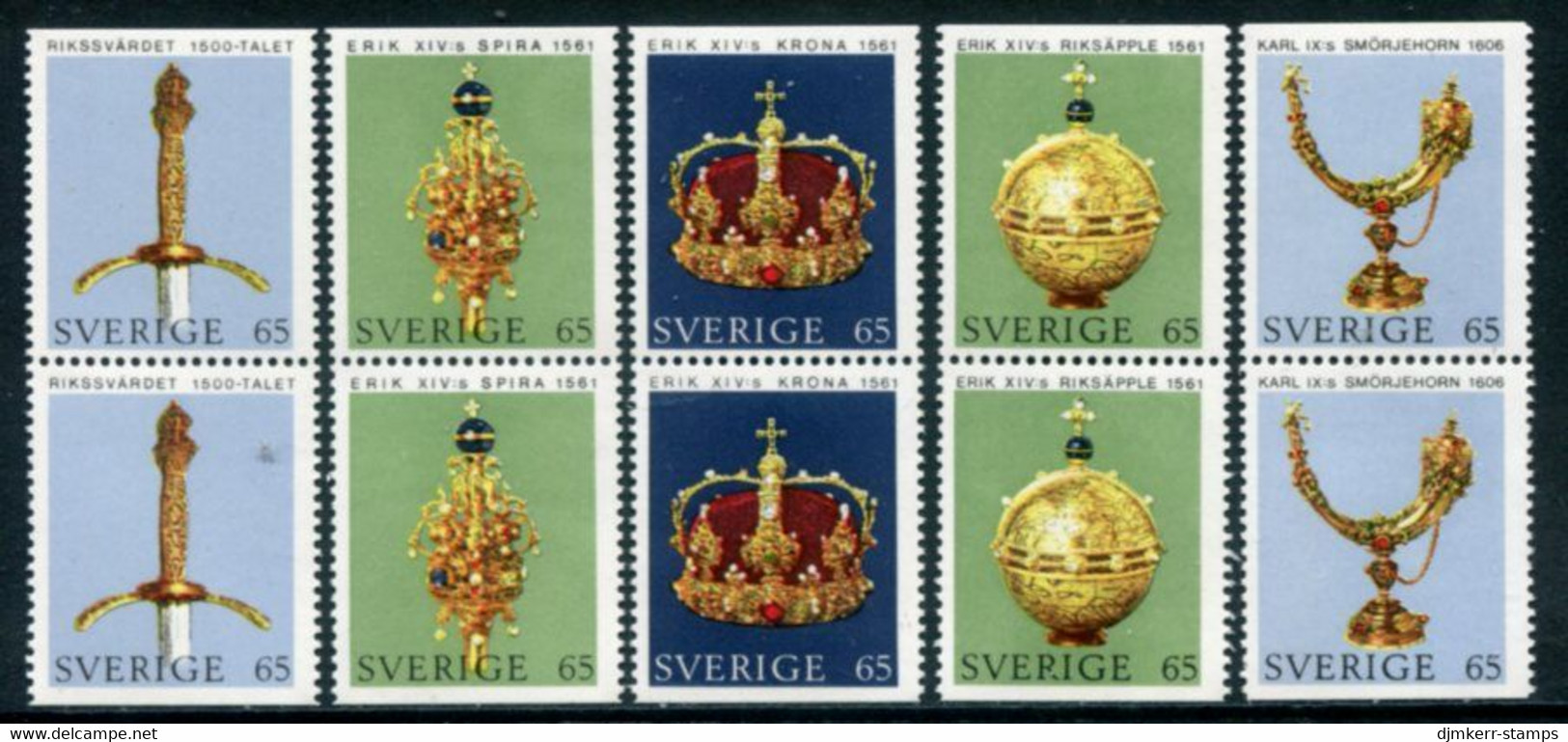 SWEDEN 1971 Royal Regalia  MNH / **.  Michel 723-27 - Ungebraucht