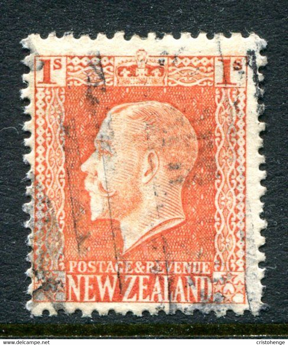 New Zealand 1915-30 KGV - Recess - P.14 X 14½ - 1/- Pale Orange-red Used (SG 430ca) - Gebraucht