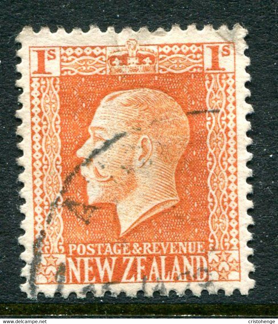 New Zealand 1915-30 KGV - Recess - P.14 X 14½ - 1/- Pale Orange-red Used (SG 430ca) - Gebraucht