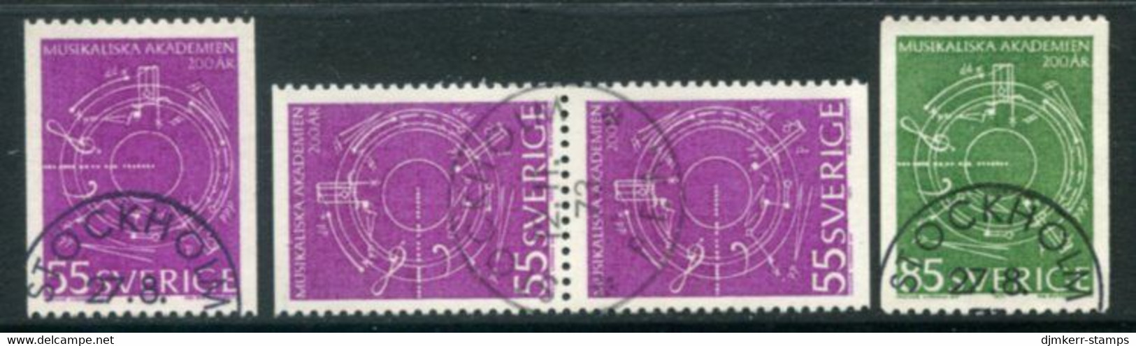 SWEDEN 1971 Royal Academy Of Music  Used.  Michel 713-14 - Used Stamps