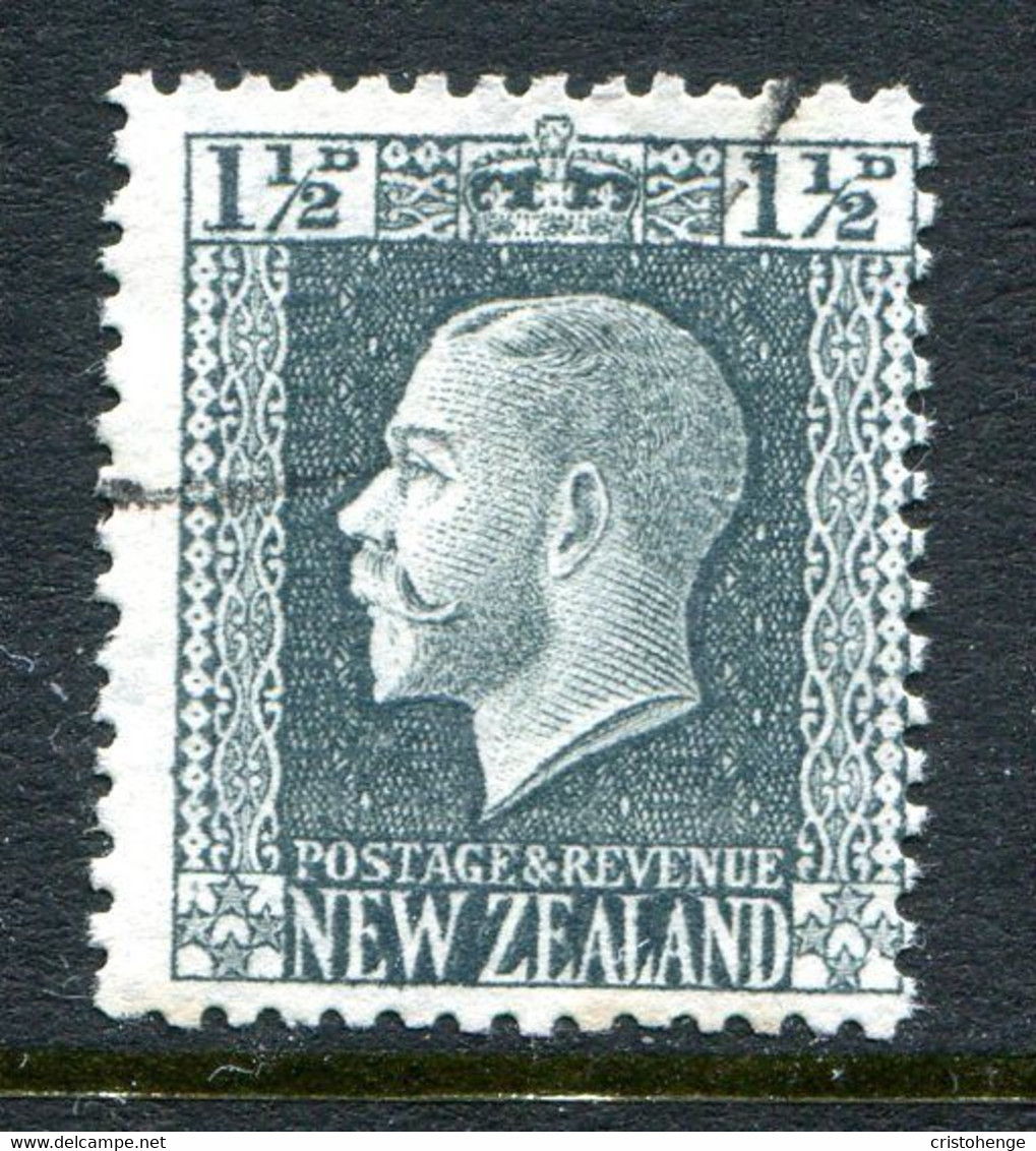 New Zealand 1915-30 KGV - Recess - P.14 X 14½ - Wide Wmk. - 1½d Grey-slate Used (SG 431b) - Usados