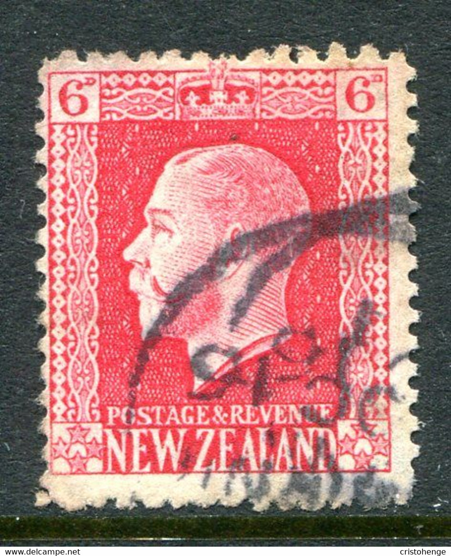 New Zealand 1915-30 KGV - Recess - P.14 - No Wmk. - 6d Carmine Used (SG 434a) - Used Stamps