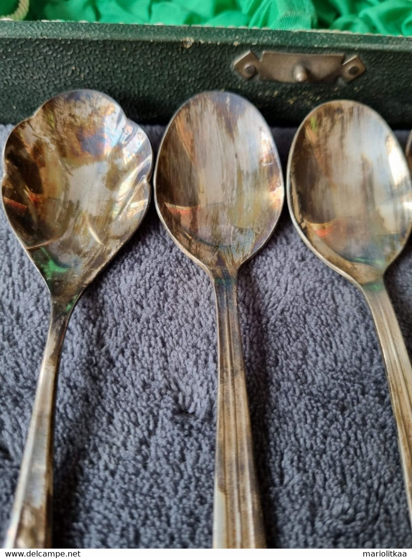 Antique Tea Spoons Silver Plated - Löffel