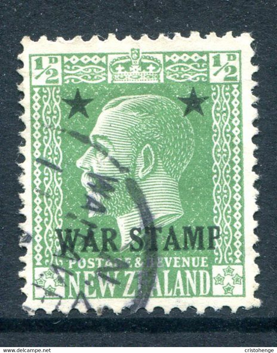 New Zealand 1915 War Tax Stamp - ½d Green Used (SG 452) - Usados