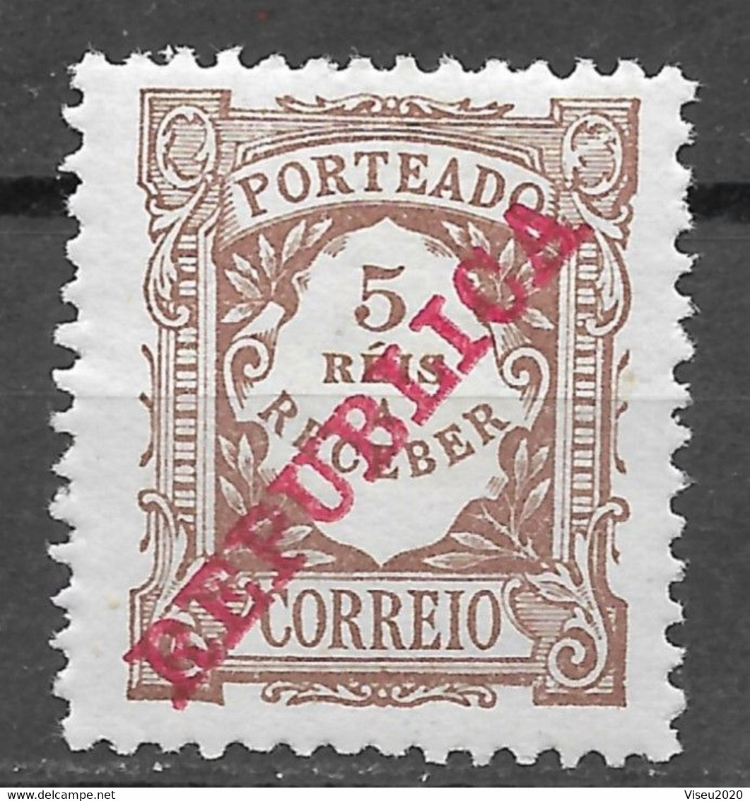 Portugal 1911 Tipo De 1904, OVP "REPUBLICA" - Afinsa 14 - Nuevos