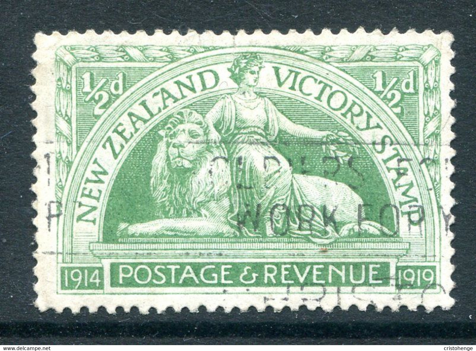 New Zealand 1920 Victory - ½d Green Used (SG 453) - Used Stamps