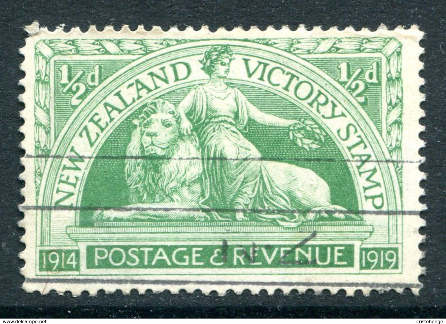 New Zealand 1920 Victory - ½d Green Used (SG 453) - Gebruikt