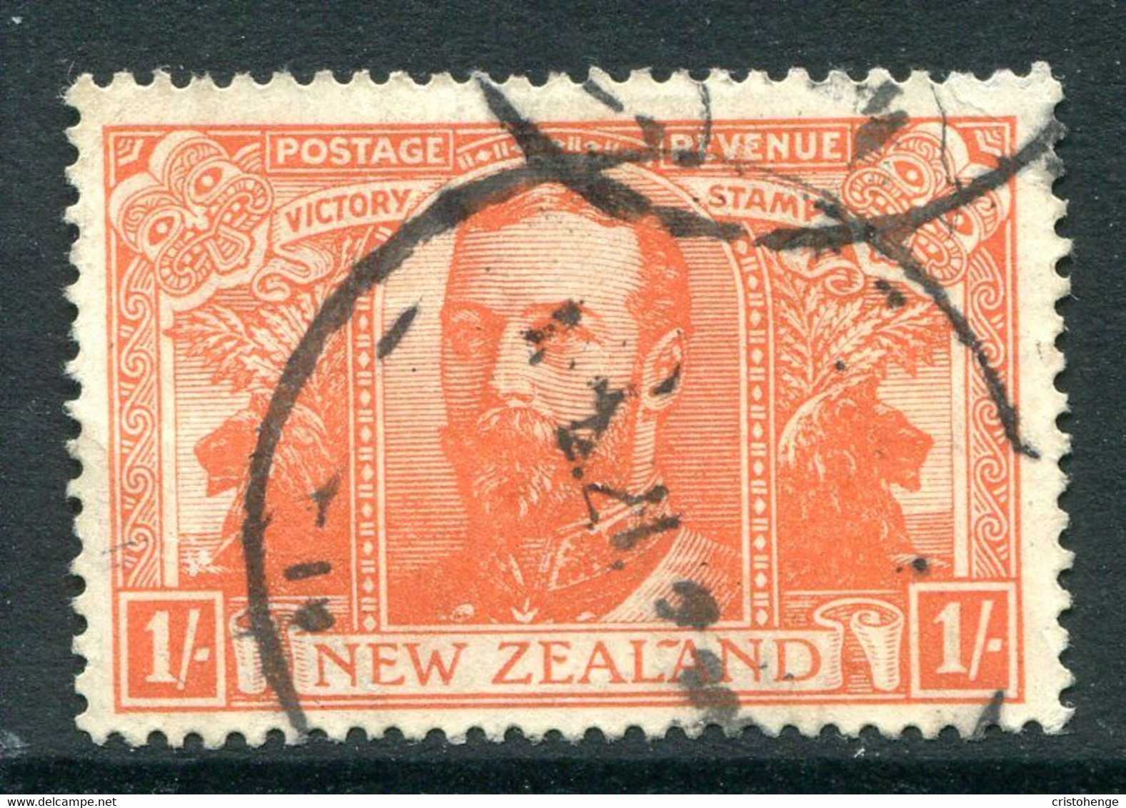 New Zealand 1920 Victory - 1/- Orange-red Used (SG 458) - Gebraucht