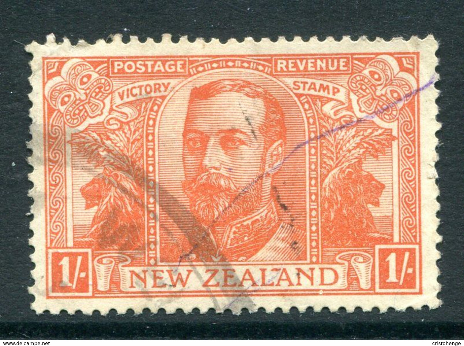 New Zealand 1920 Victory - 1/- Orange-red Used (SG 458) - Gebraucht