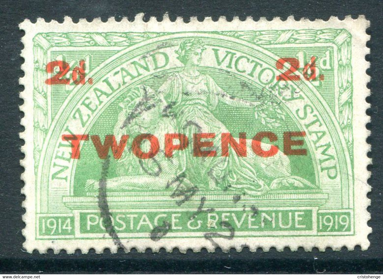 New Zealand 1922 Surcharge - 2d On ½d Peace & Lion Used (SG 459) - Gebraucht