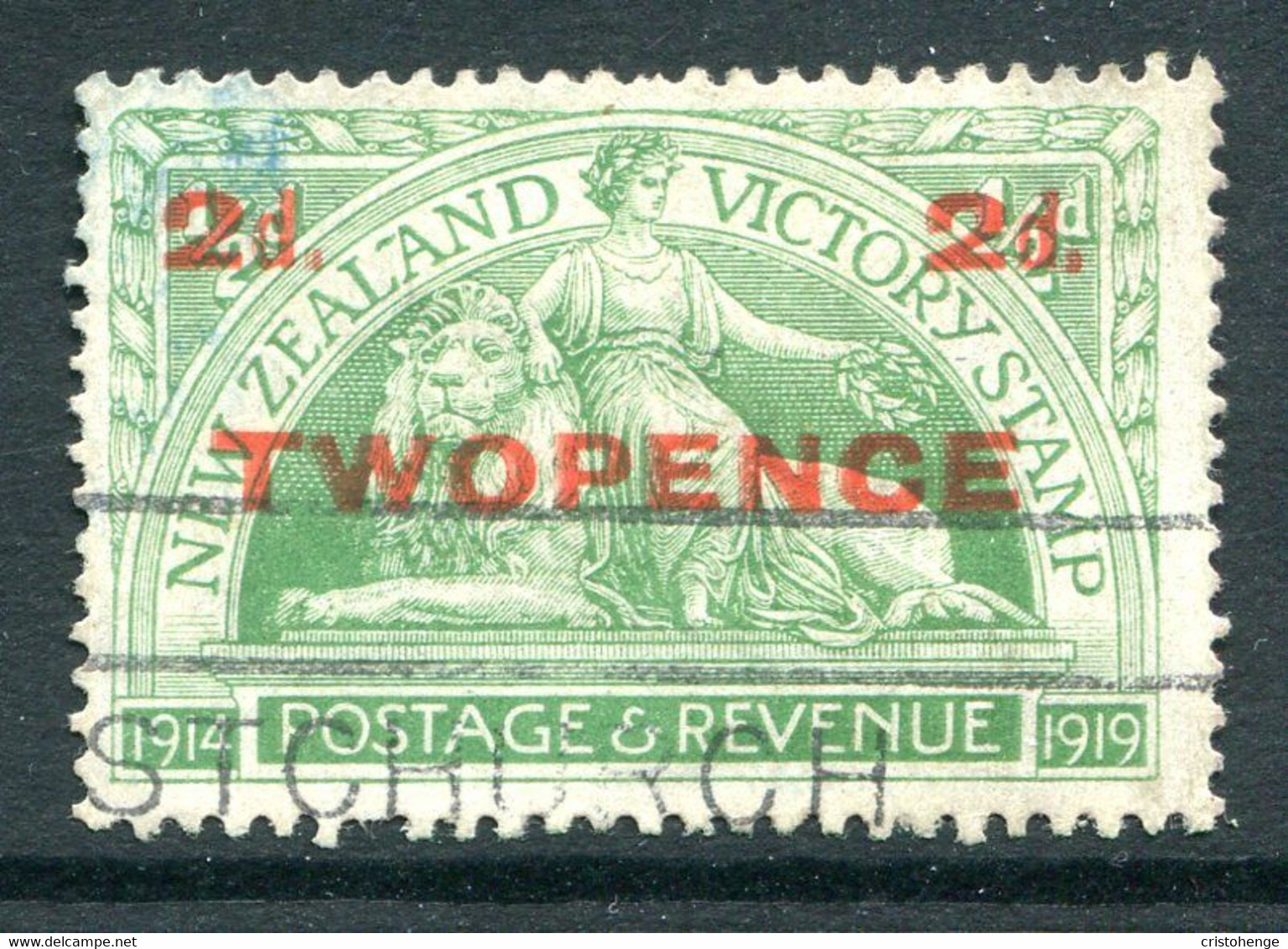 New Zealand 1922 Surcharge - 2d On ½d Peace & Lion Used (SG 459) - Usati