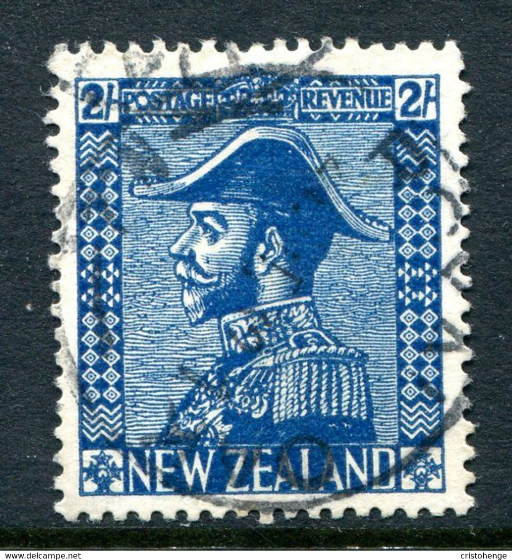 New Zealand 1926-34 Admirals - Jones - 2/- Deep Blue Used (SG 466) - Gebraucht