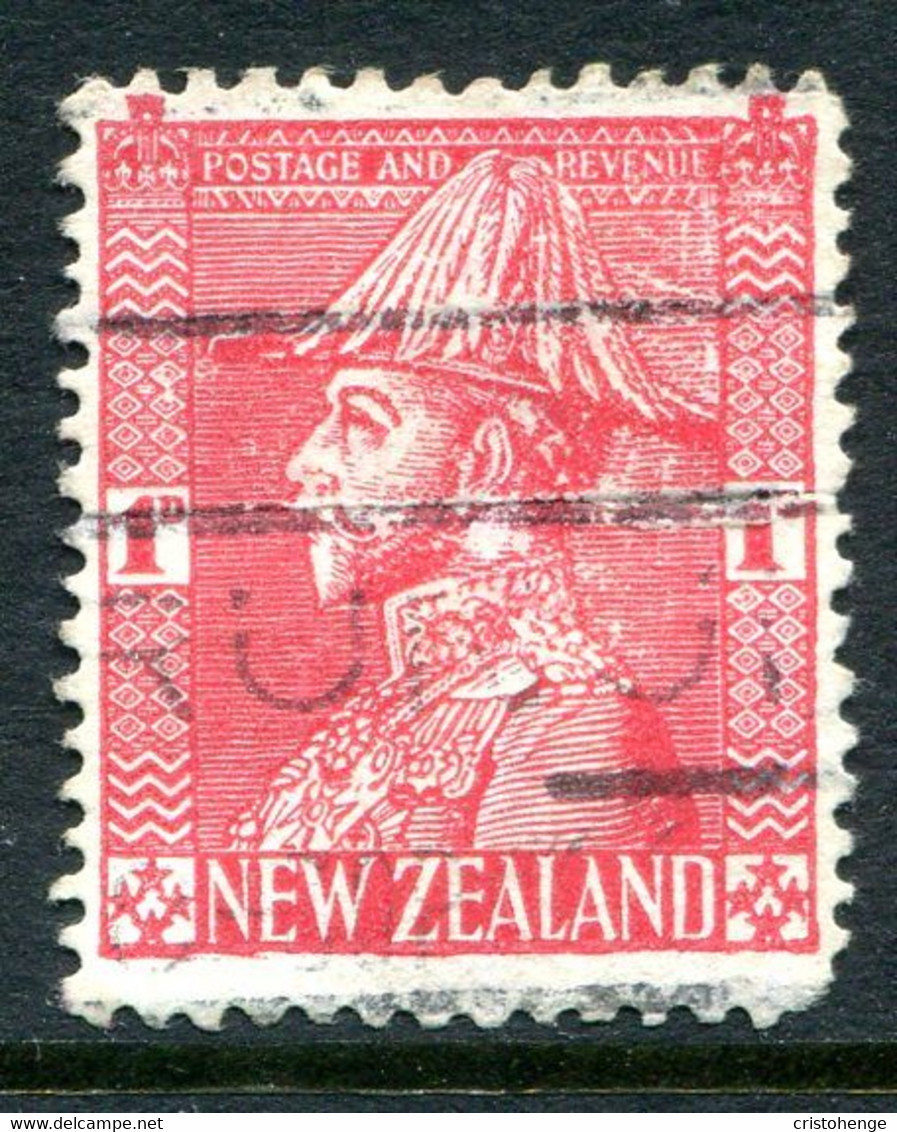 New Zealand 1926-34 Field Marshall - Cowan - P.14 X 15 - 1d Pale Carmine (SG 468e) - Oblitérés