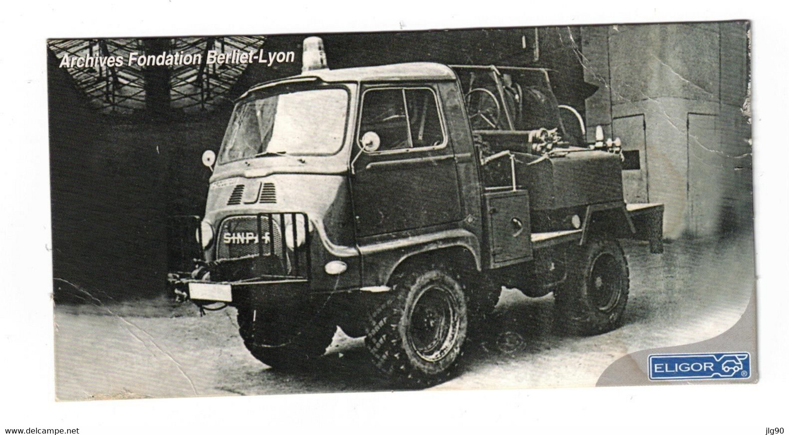 Image Cartonnée 63*112mm Camion Pompier BERLIET Années 50 - Camions