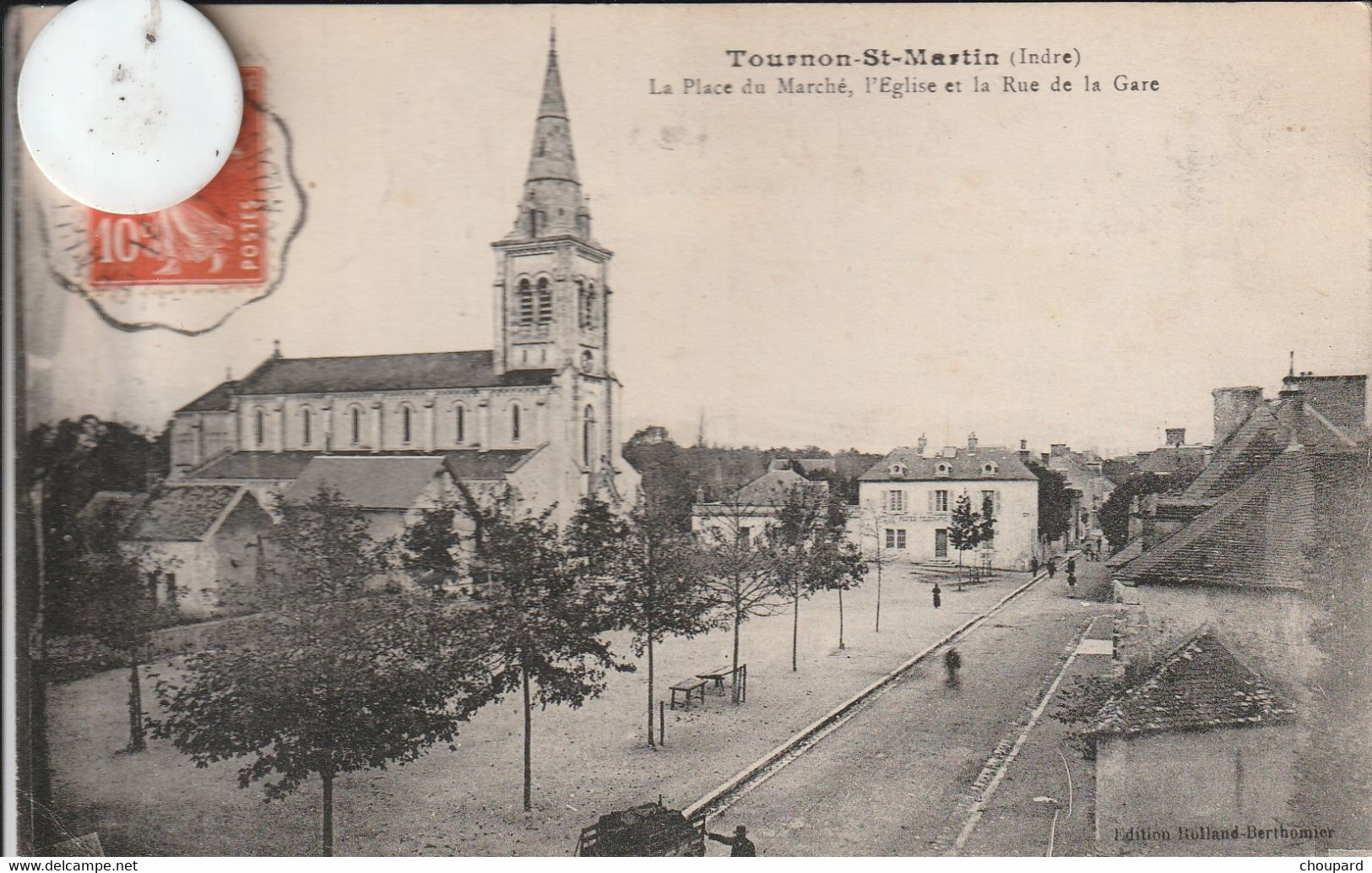 36 -  Carte Postale Ancienne De TOURNON SAINT MARTIN    La Place Du Marché - Other & Unclassified